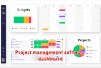 Project management software dashboard