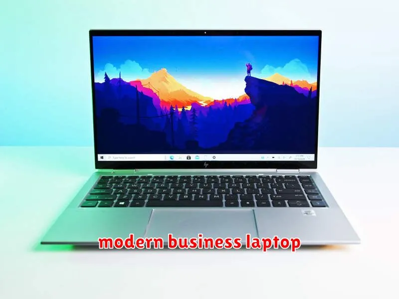 modern business laptop