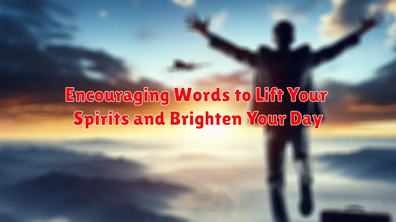 Encouraging Words to Lift Your Spirits and Brighten Your Day