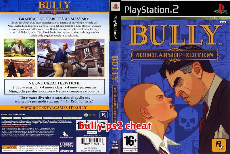 bully ps2 cheat