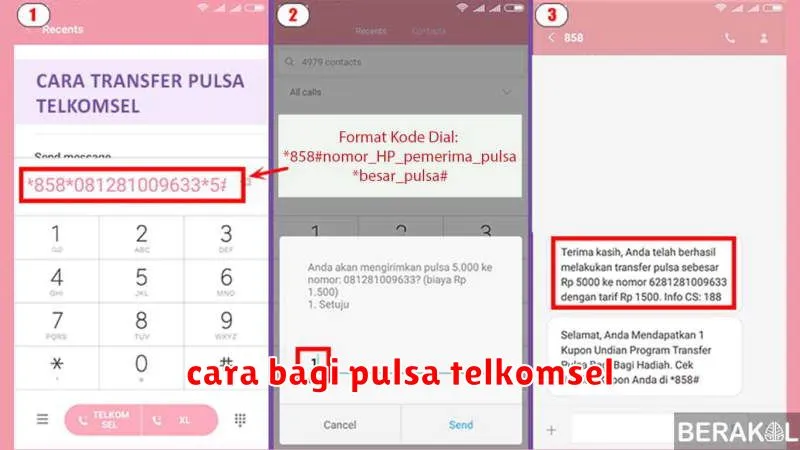 cara bagi pulsa telkomsel