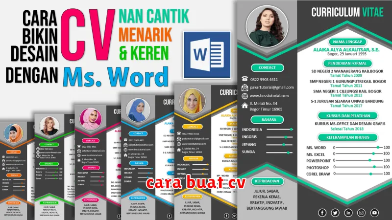 cara buat cv