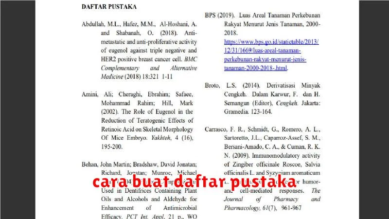 cara buat daftar pustaka