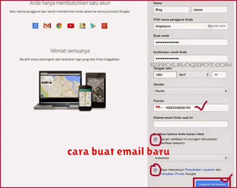 cara buat email baru