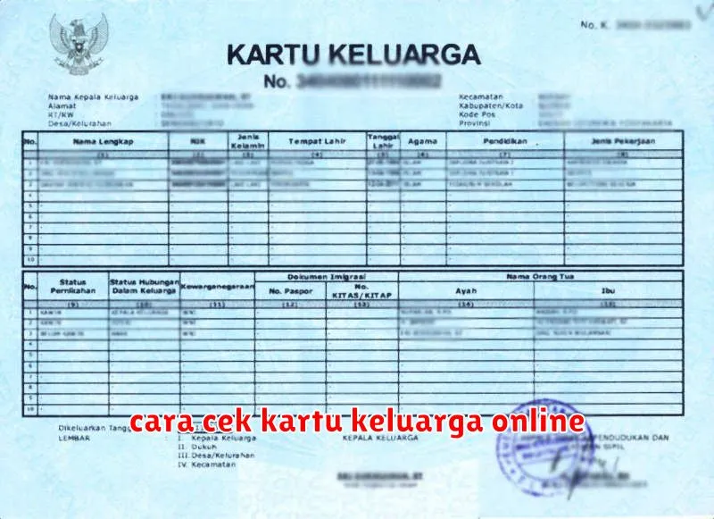 cara cek kartu keluarga online