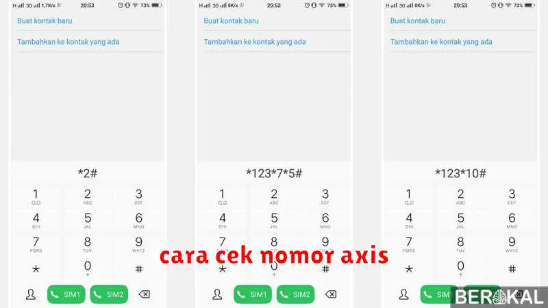 cara cek nomor axis