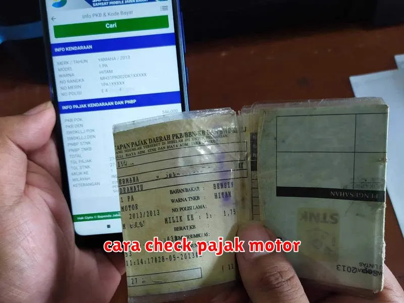 cara check pajak motor