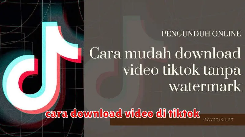 cara download video di tiktok