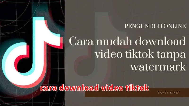 cara download video tiktok