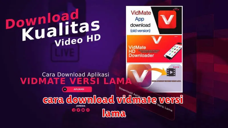 cara download vidmate versi lama