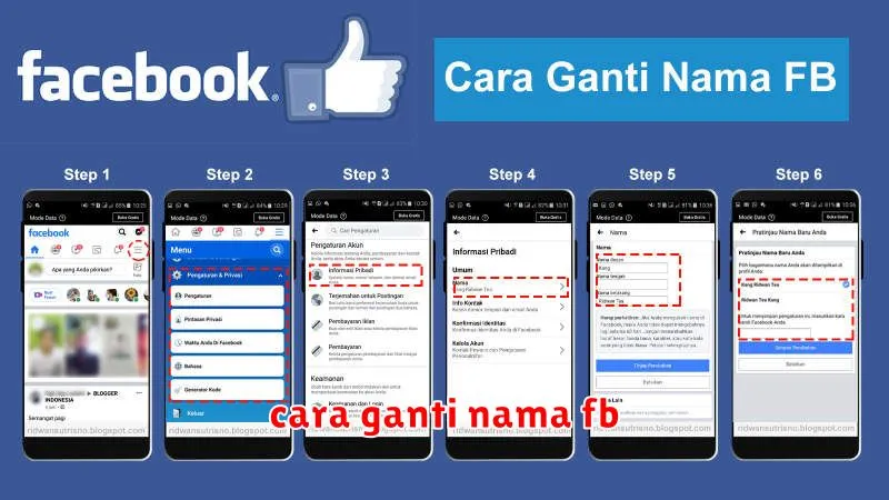 cara ganti nama fb