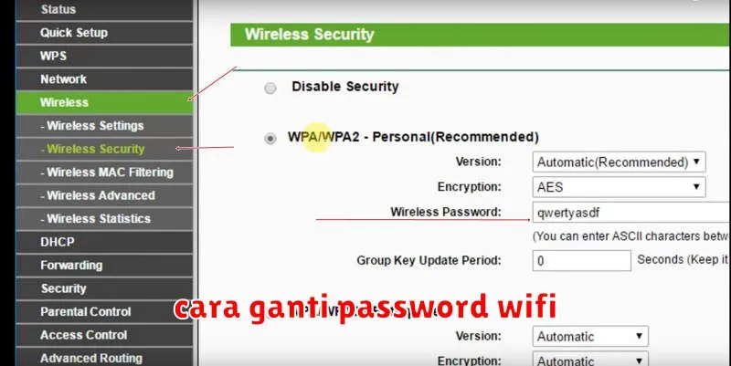 cara ganti password wifi