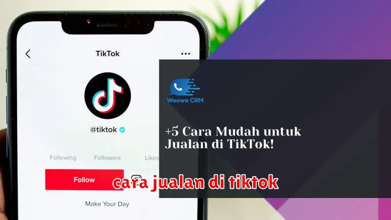 cara jualan di tiktok