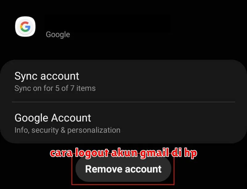 cara logout akun gmail di hp