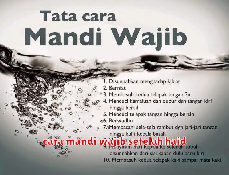 cara mandi wajib setelah haid