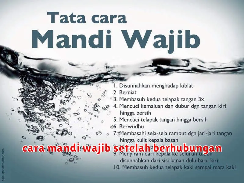 cara mandi wajib setelah berhubungan