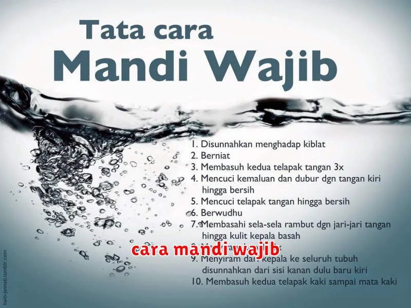 cara mandi wajib