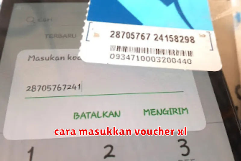 cara masukkan voucher xl