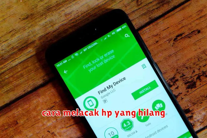 cara melacak hp yang hilang