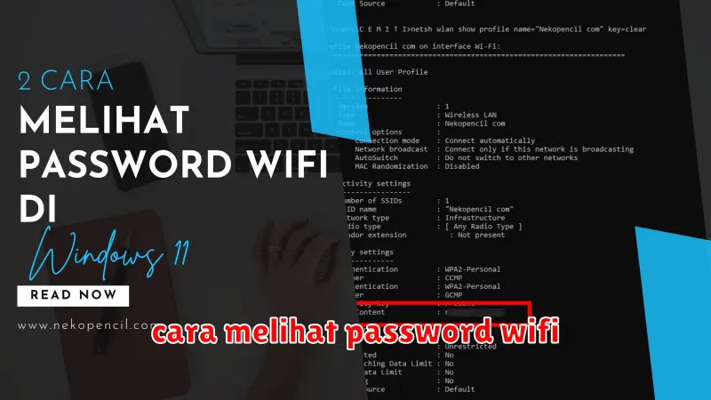 cara melihat password wifi