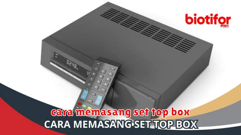 cara memasang set top box