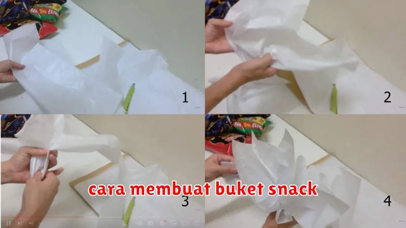 cara membuat buket snack