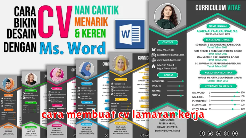 cara membuat cv lamaran kerja