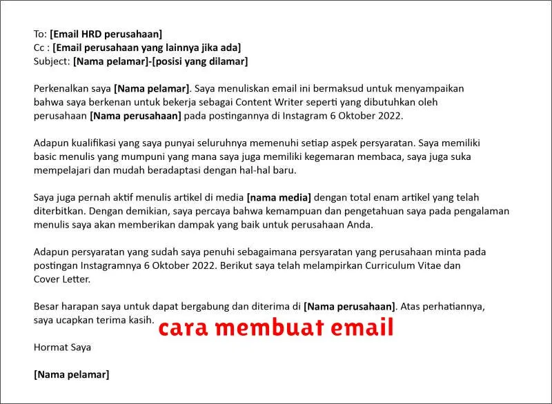 cara membuat email