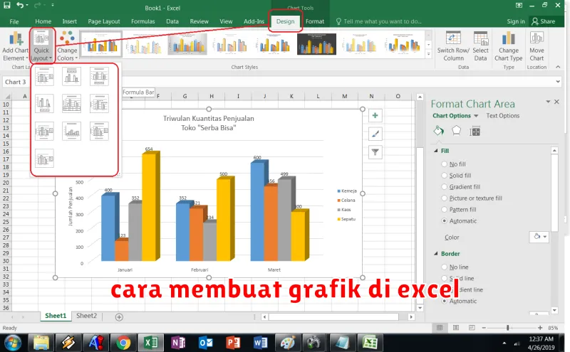 cara membuat grafik di excel