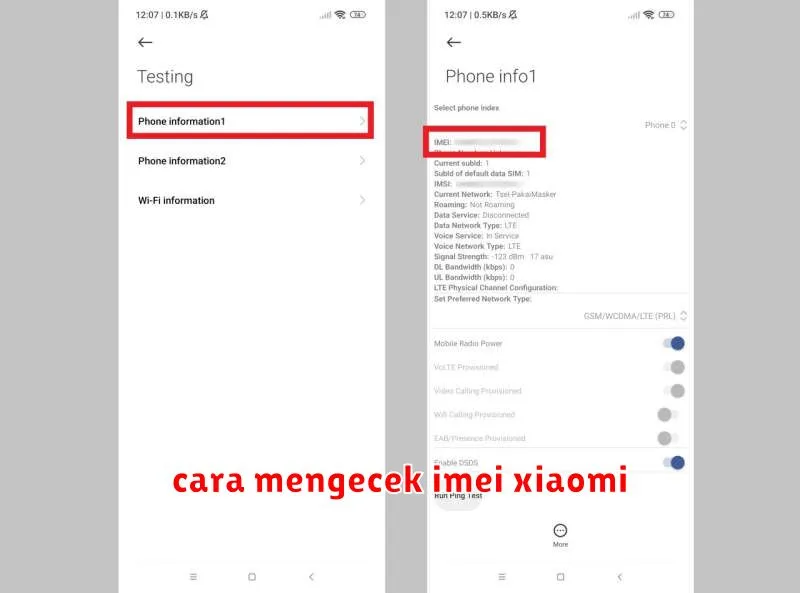 cara mengecek imei xiaomi