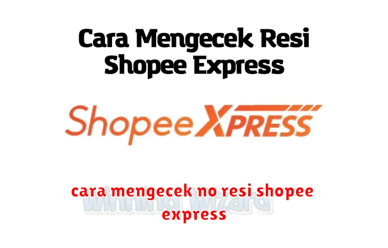 cara mengecek no resi shopee express