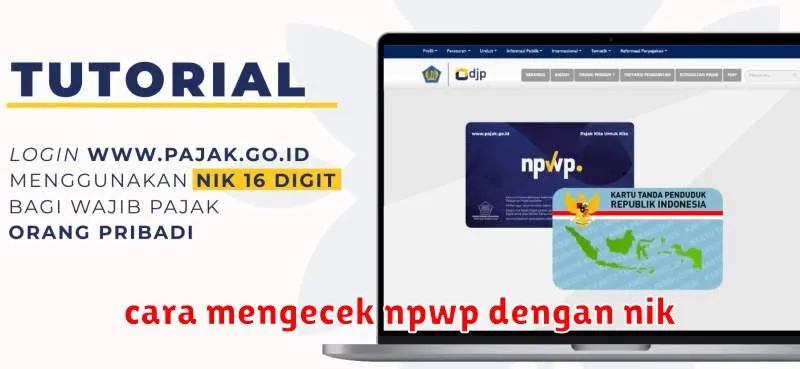 cara mengecek npwp dengan nik