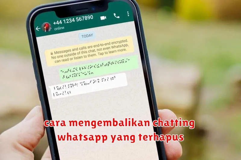 cara mengembalikan chatting whatsapp yang terhapus