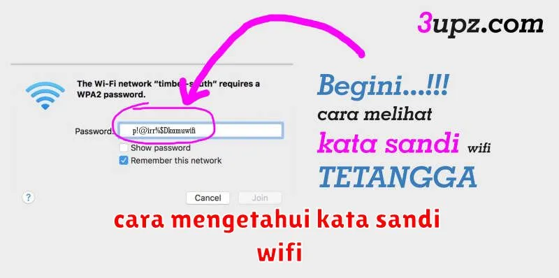 cara mengetahui kata sandi wifi