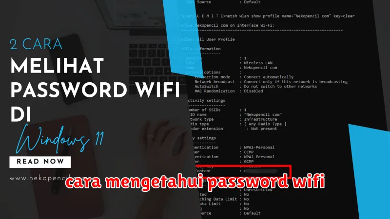 cara mengetahui password wifi