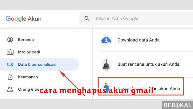 cara menghapus akun gmail