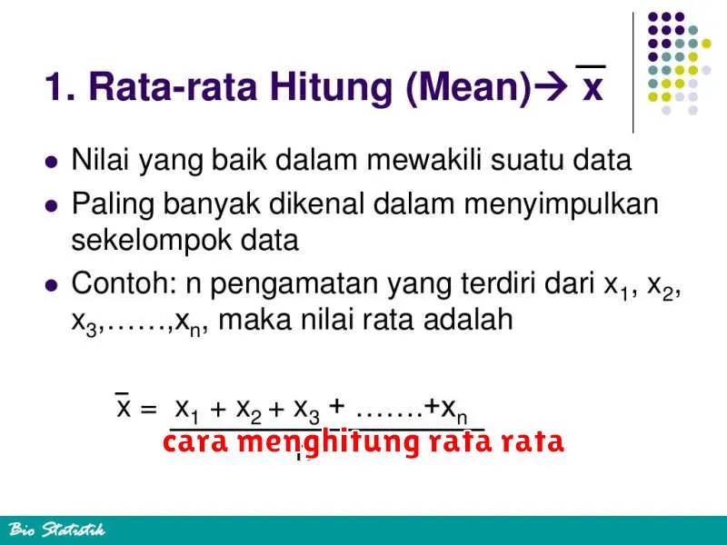 cara menghitung rata rata