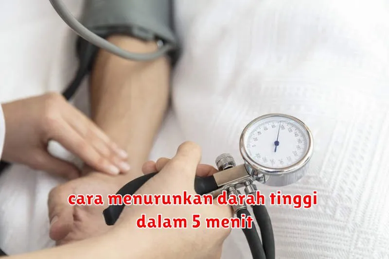 cara menurunkan darah tinggi dalam 5 menit