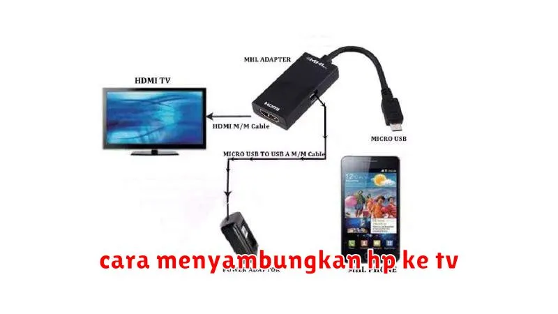 cara menyambungkan hp ke tv