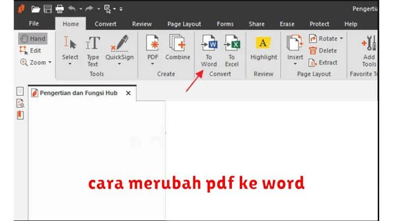 cara merubah pdf ke word