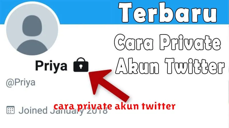 cara private akun twitter