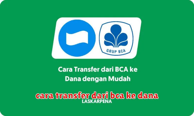 cara transfer dari bca ke dana