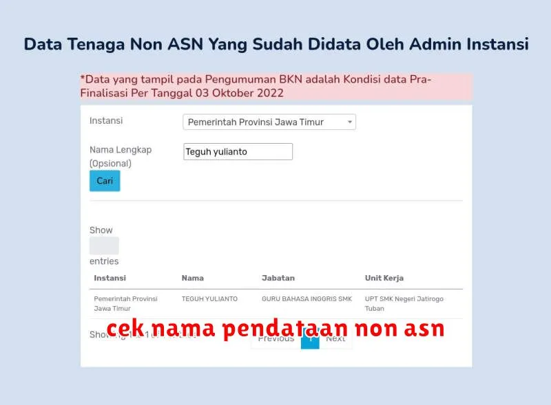 cek nama pendataan non asn