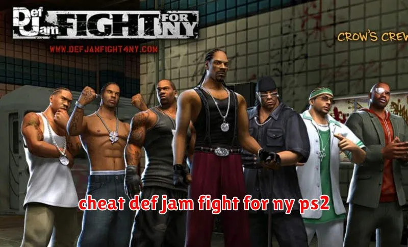 cheat def jam fight for ny ps2