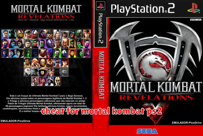 cheat for mortal kombat ps2