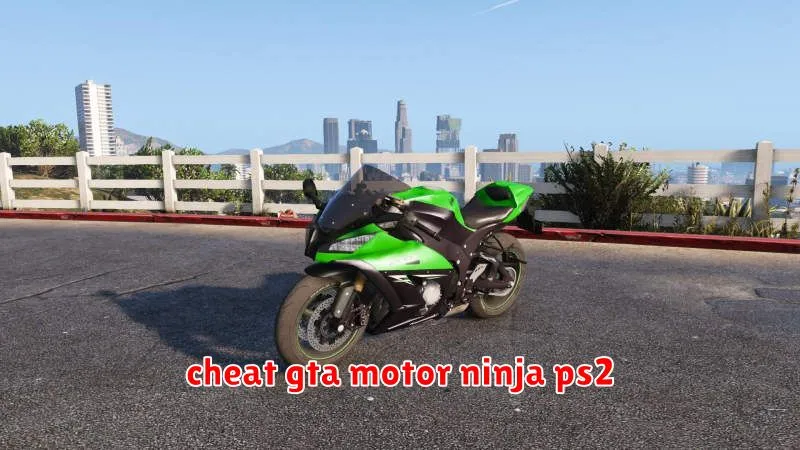 cheat gta motor ninja ps2