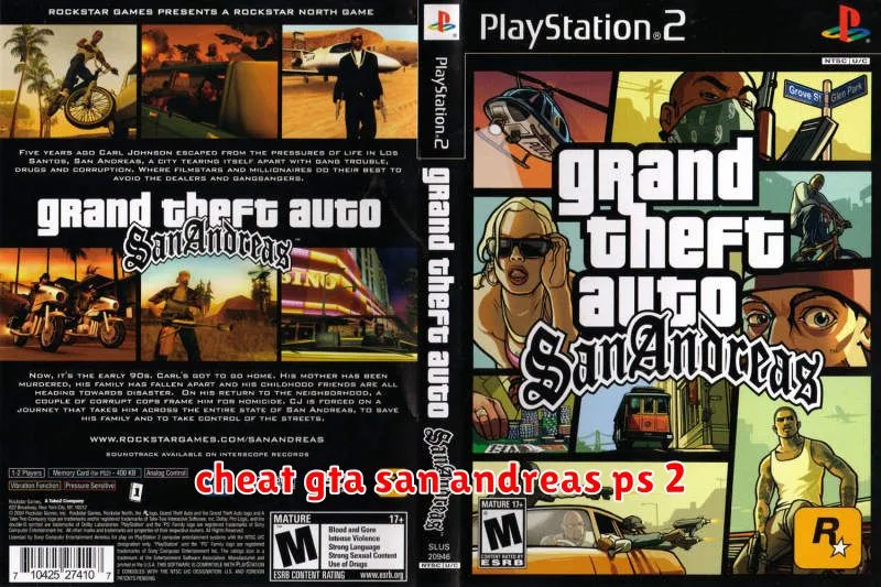 cheat gta san andreas ps 2