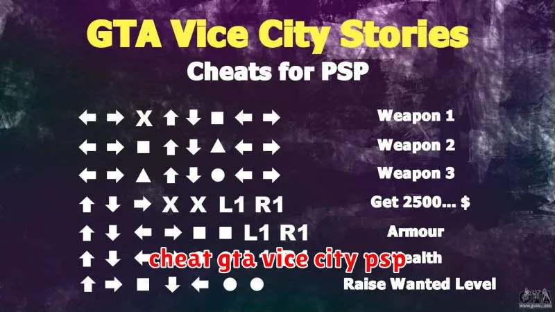 cheat gta vice city psp