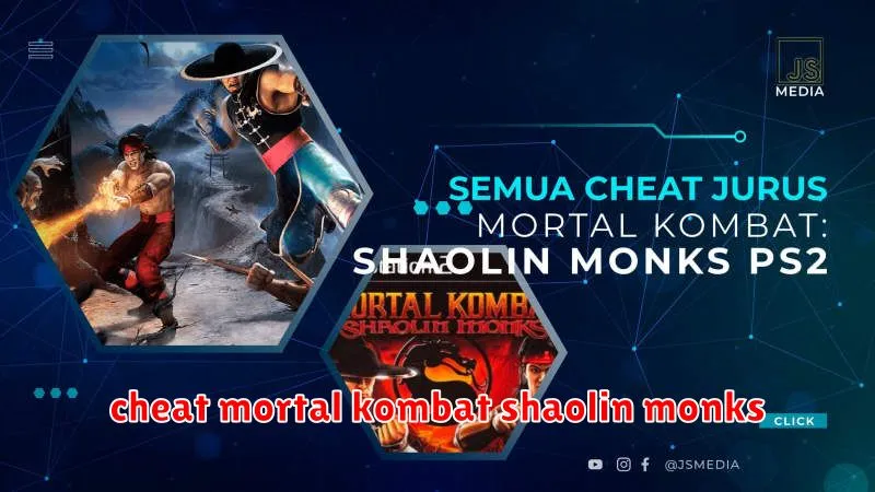 cheat mortal kombat shaolin monks