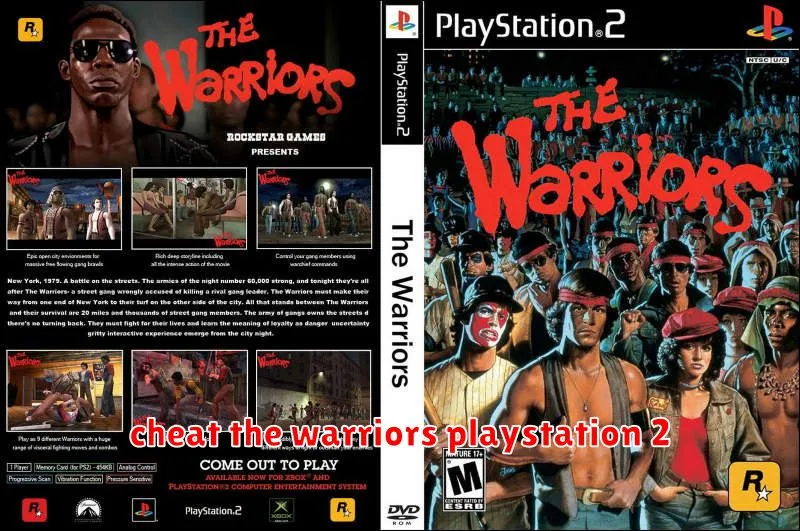 cheat the warriors playstation 2